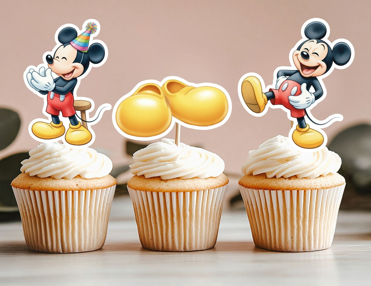 Personalized Mouse Cupcake Toppers, Mouse Party Toppers