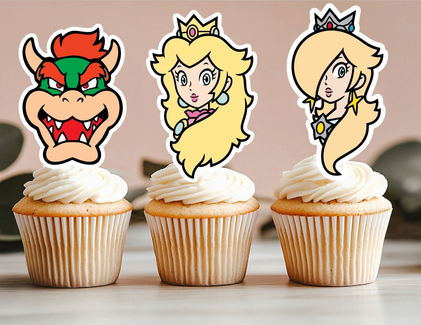 Power Up Cupcake Toppers, Gamers Cupcake Toppers, Level Up Toppers