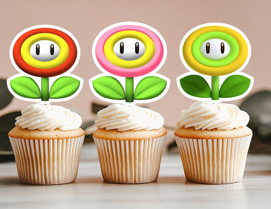 Flower Cupcake Toppers