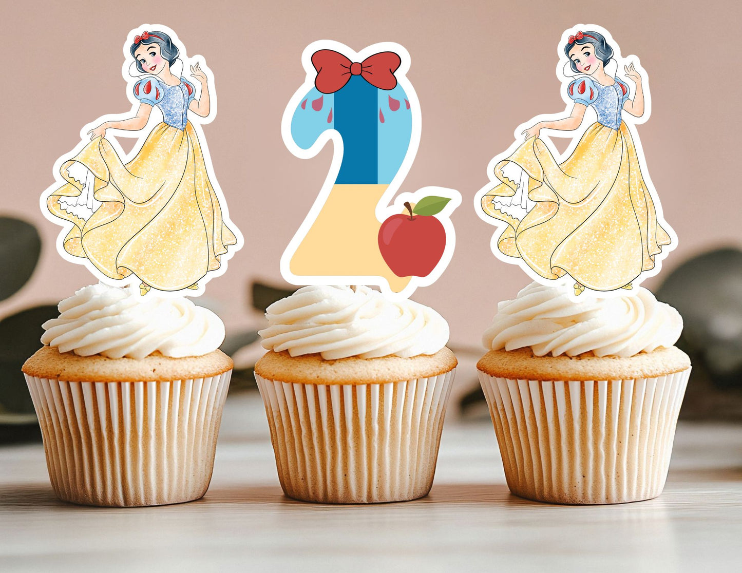 Personalized Princess Cupcake Toppers, Age, Number Cupcake Toppers