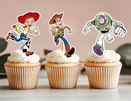 Toy Cupcake Toppers, Cowboy Cupcake Toppers, Space Toppers