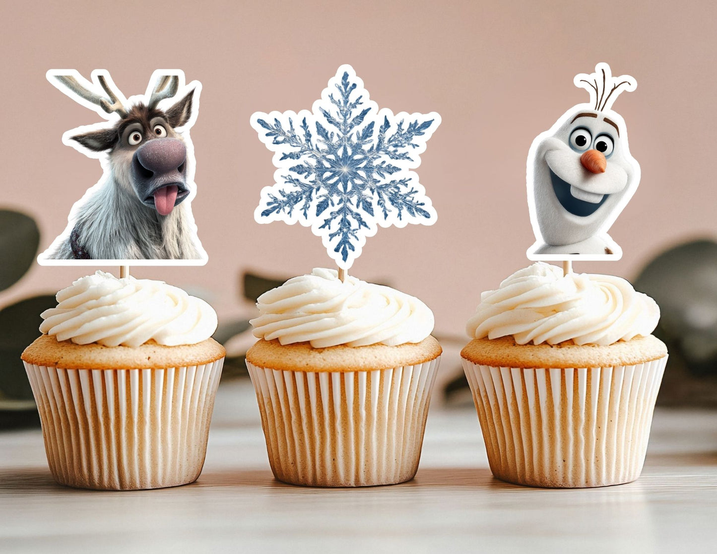 Ice Princess Cupcake Toppers, Birthday Toppers