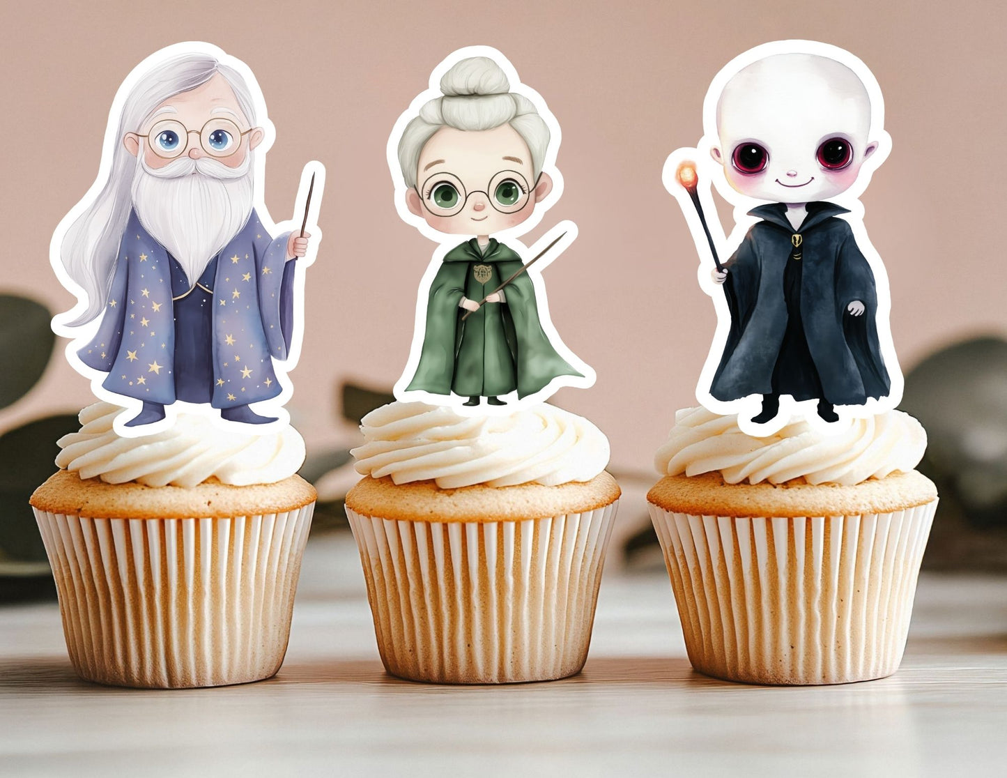 Wizard Cupcake Toppers, Magic Party Toppers