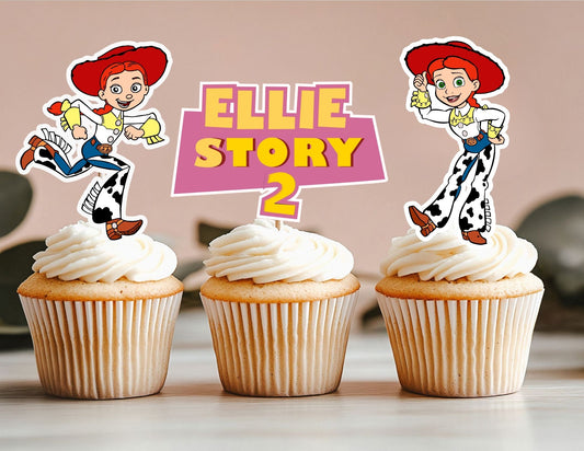 Cowgirl Cupcake Toppers, Name Cupcake Toppers