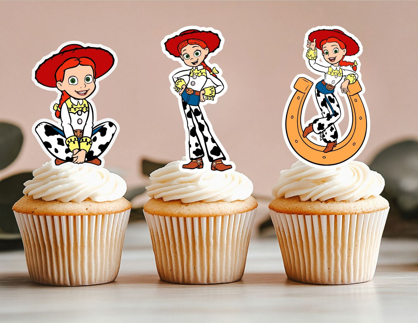 Cowgirl Cupcake Toppers, Name Cupcake Toppers