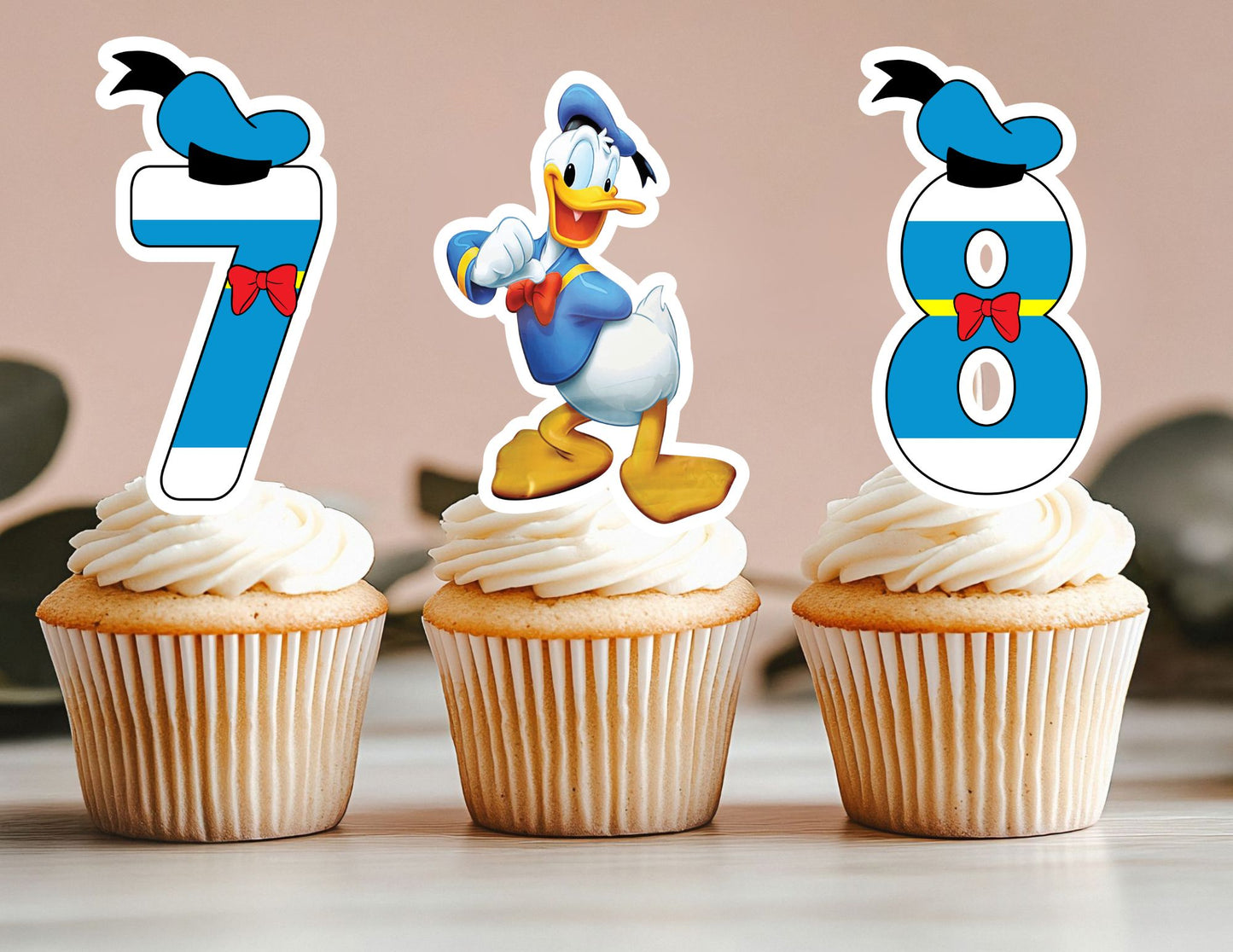 Personalized Duck Cupcake Toppers