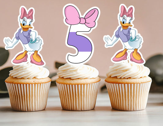 Personalized Duck Cupcake Toppers
