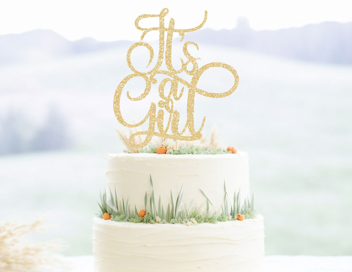 It's a Girl Cake Topper, Girl Topper, Baby Shower Topper, Baby Shower Cake Topper