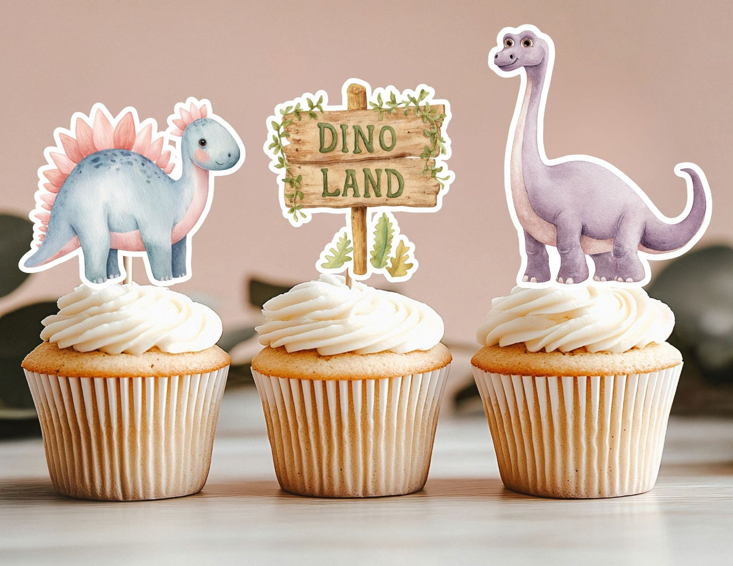 Dinosaur Cupcake Toppers