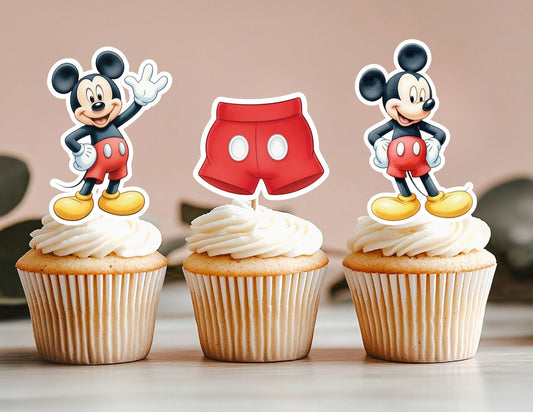 Personalized Mouse Cupcake Toppers, Mouse Party Toppers