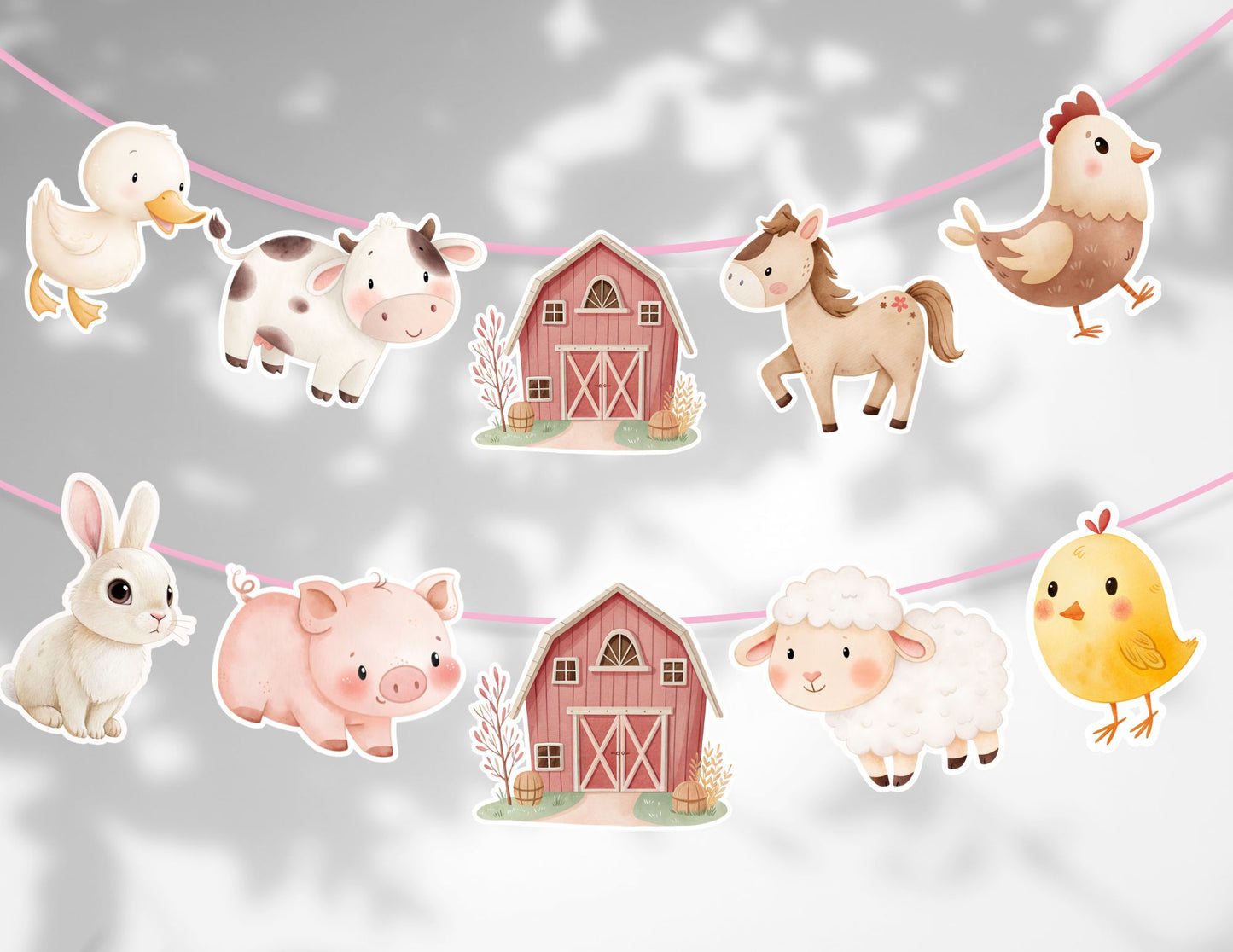 Farm Animal Bunting, Farm Party Decoration