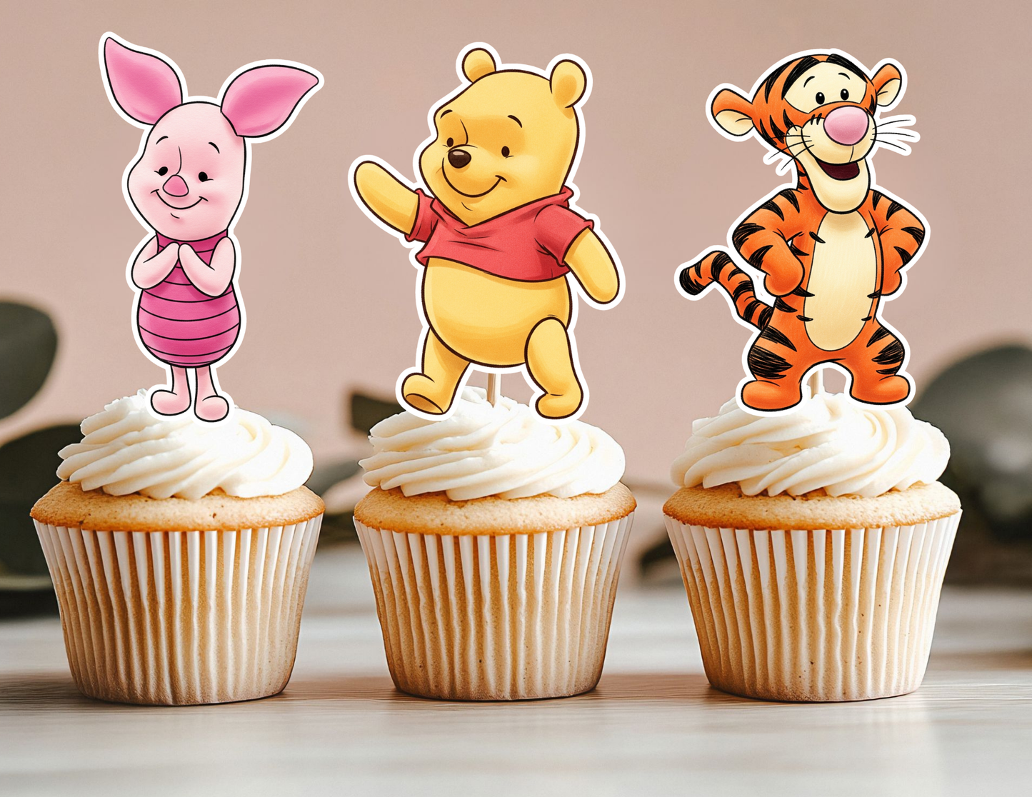 Cute Birthday Animal Cupcake Toppers, Woodland Animal Toppers, Forest Animal Toppers
