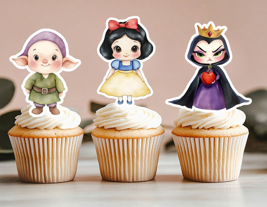 Princess Apple Cupcake Toppers, Princess Party Decoration