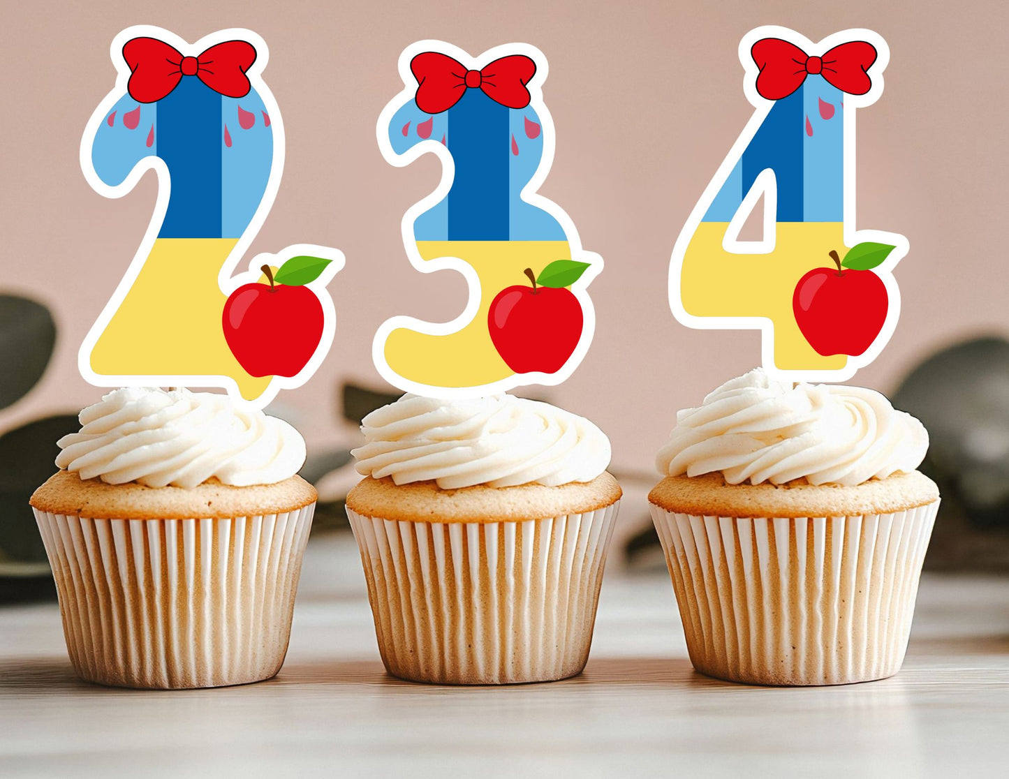 Princesses Cupcake Toppers, Girls Toppers