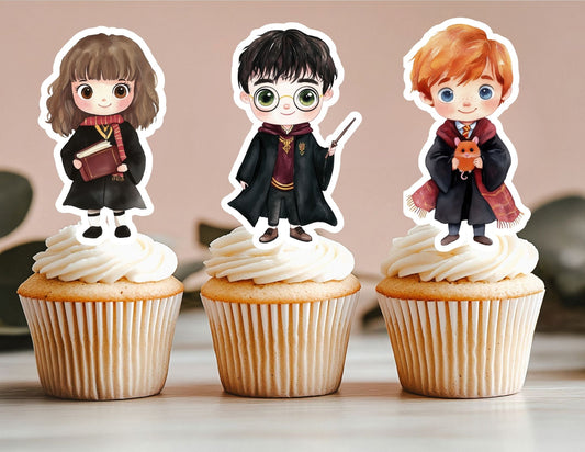 Wizard Cupcake Toppers, Magic Party Toppers