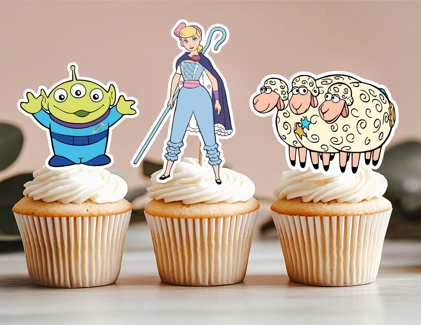 Toy Cupcake Toppers, Cowboy Cupcake Toppers, Space Toppers