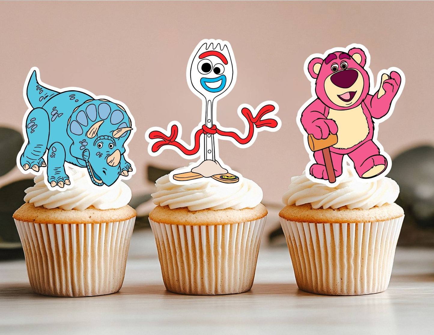 Toy Cupcake Toppers, Cowboy Cupcake Toppers, Space Toppers