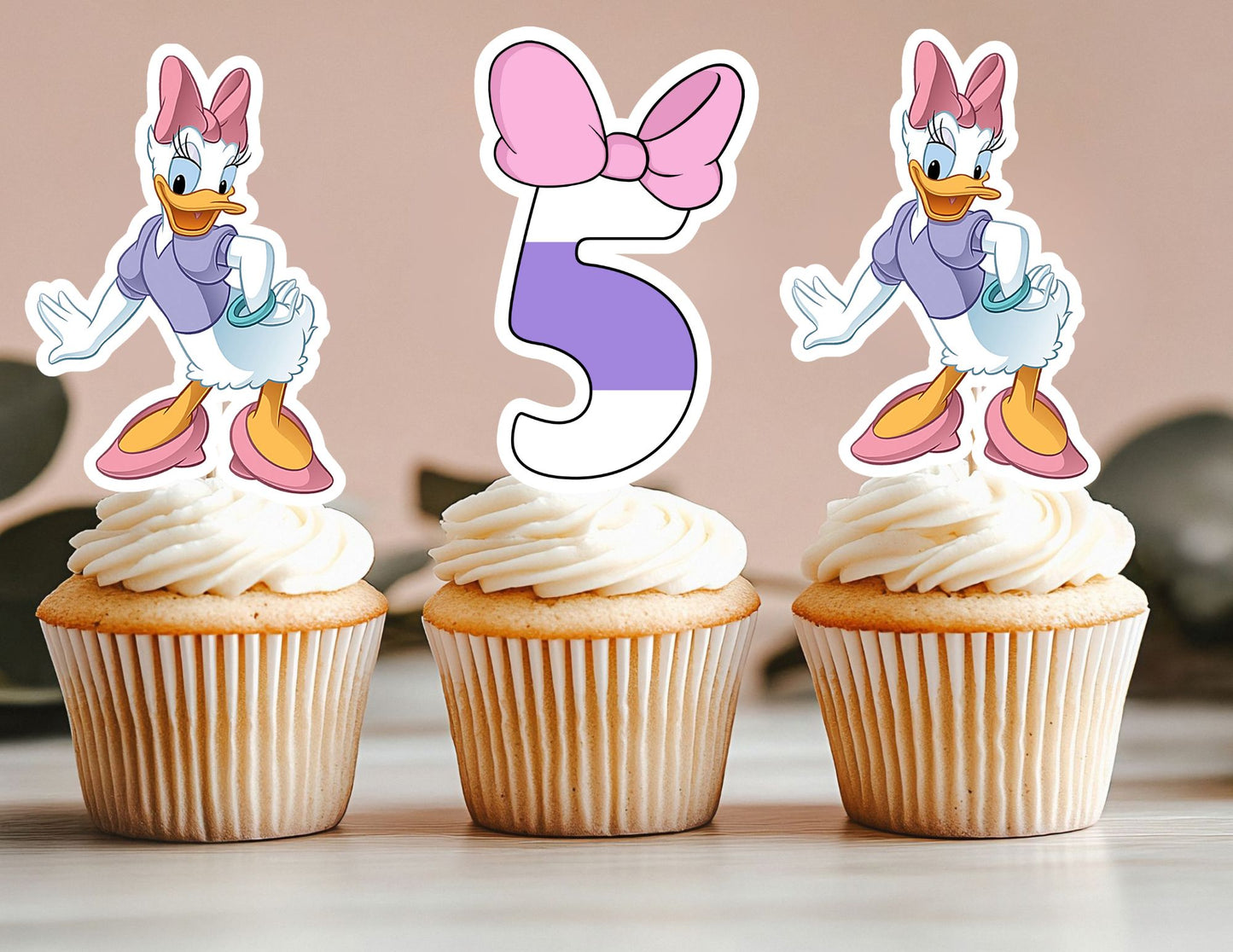 Personalized Duck Cupcake Toppers