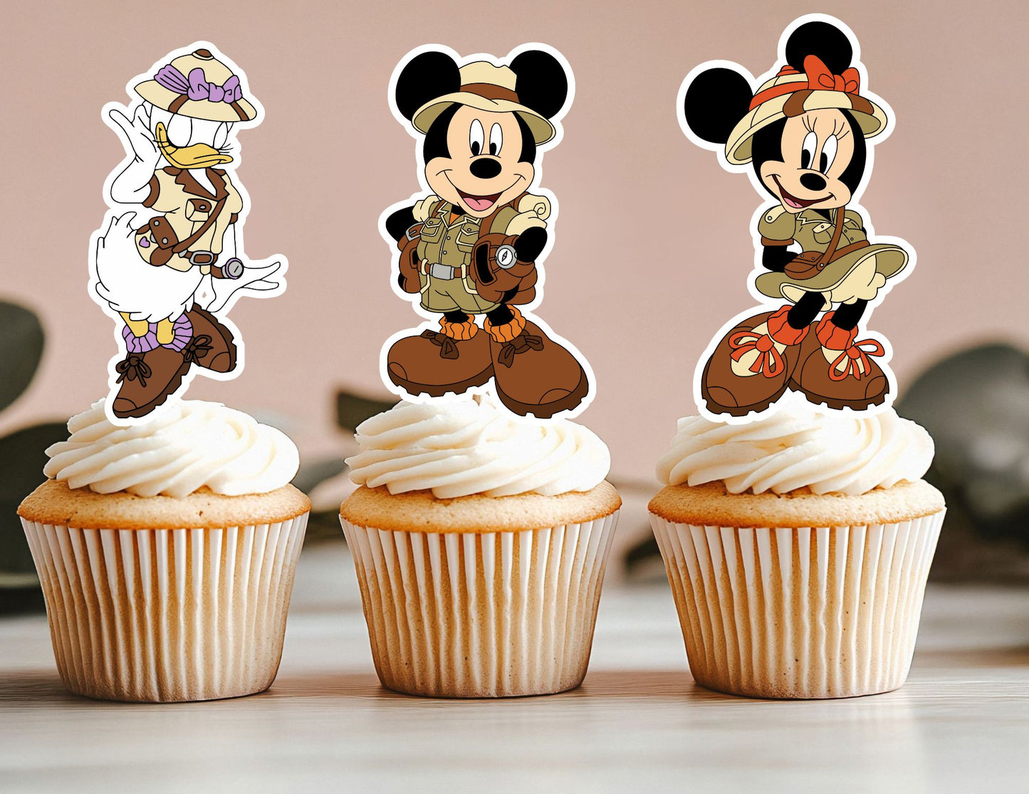 Safari Animal Cupcake Toppers, Clubhouse Toppers, Dog Toppers