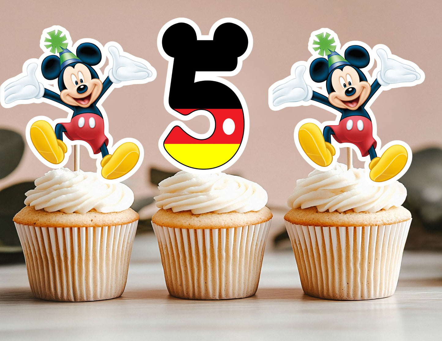 Personalized Mouse Cupcake Toppers, Number Toppers