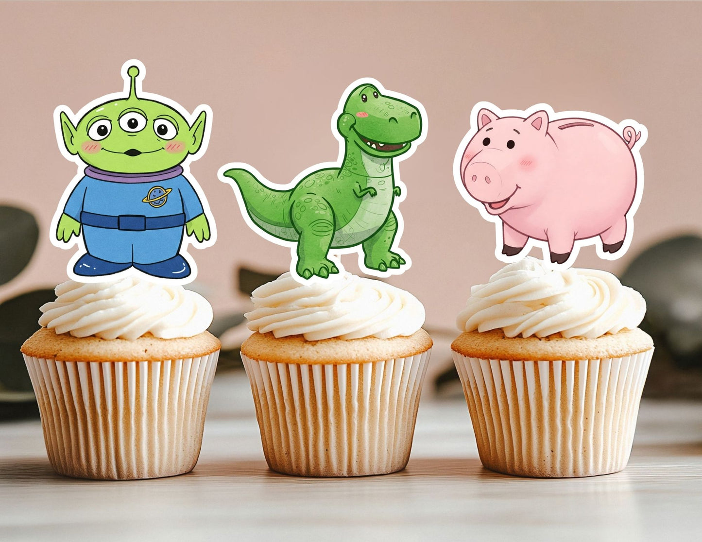 Toy Cupcake Toppers, Cowboy Cupcake Toppers, Space Toppers (Copy)